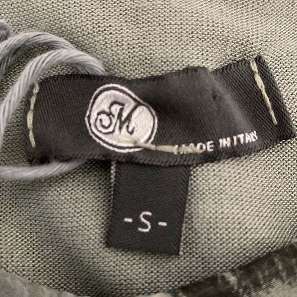 NWT M Made in Italy Silk Woven Long Sleeve Zebra Print Size is S   see Video!!! - Picture 6 of 16